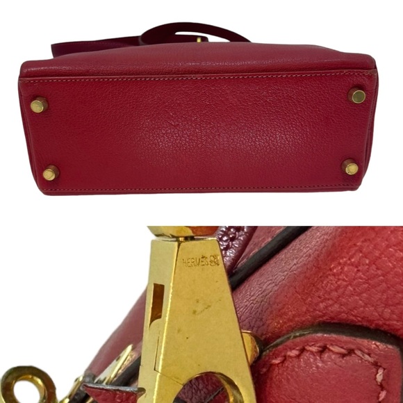 Hermes Chèvre de Coromandel Kelly II 25 Retourne Rouge Vif - Picture 6 of 15